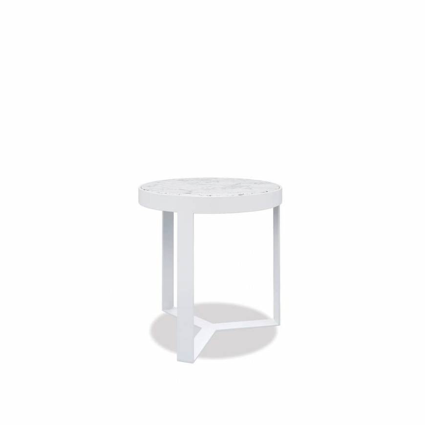 Picture of 18" HONED CARRARA ROUND END TABLE