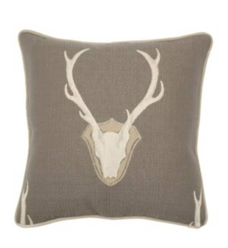 Picture of Oh Deer Pewter Pillow - 22" x 22"