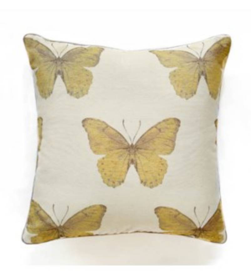 Picture of Madame Butterfly - Citrine -  Pillow - 22" x 22"