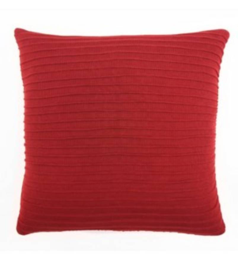 Picture of Pleated Knit - Red Pillow - 22" x 22"