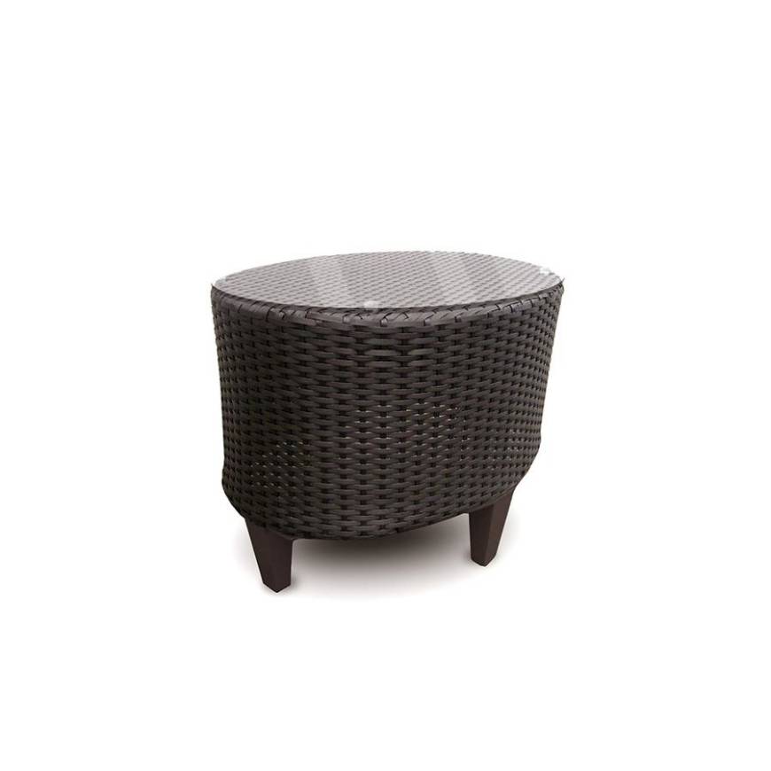 Picture of CORONA SIDE TABLE WITH TEMPERED GLASS TOP