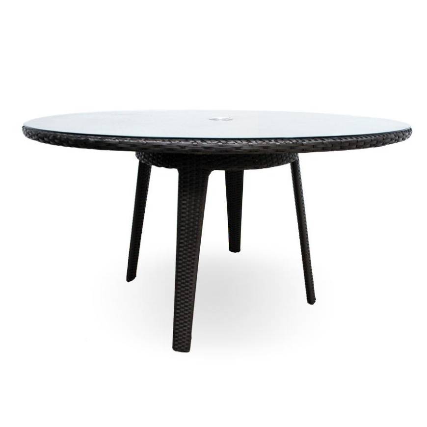 Picture of SENNA 60" ROUND DINING TABLE WITH TEMPERED GLASS TOP