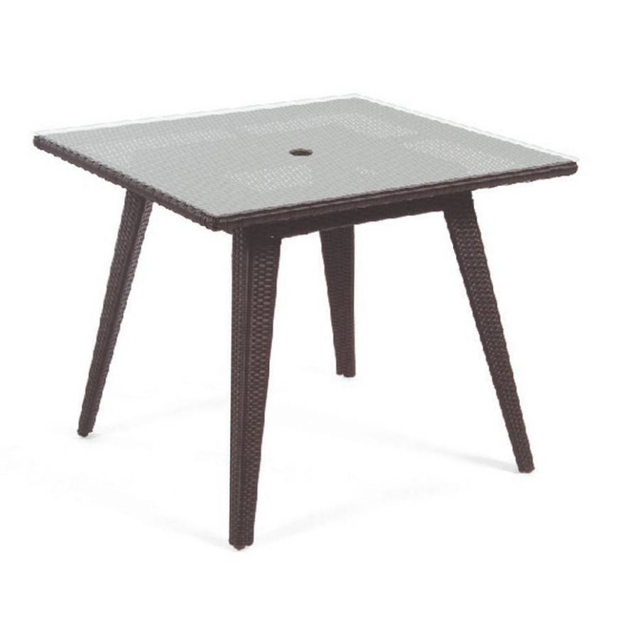 Picture of SENNA SQUARE DINING TABLE WITH TEMPERED GLASS TOP