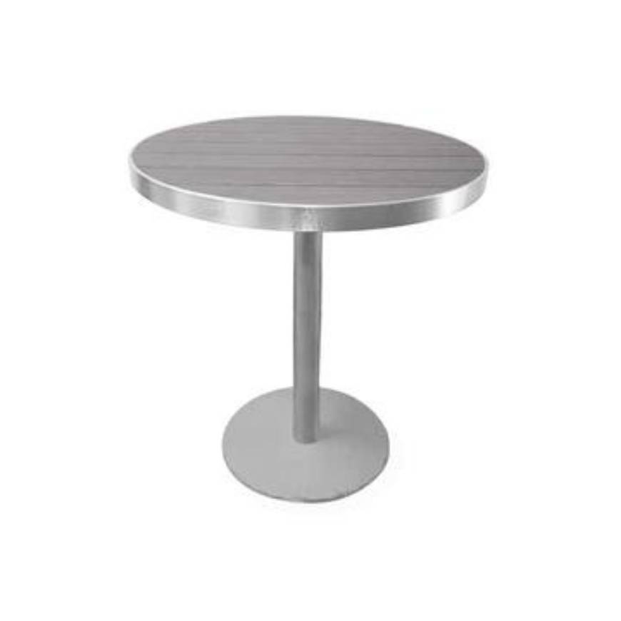 Picture of SICILIA ROUND PEDESTAL BAR TABLE WITH ALUMAWOOD